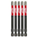 Milwaukee Tool #3 Phillips SHOCKWAVE™ Impact 3-1/2" Power Bits (5 Pack) 48-32-4566