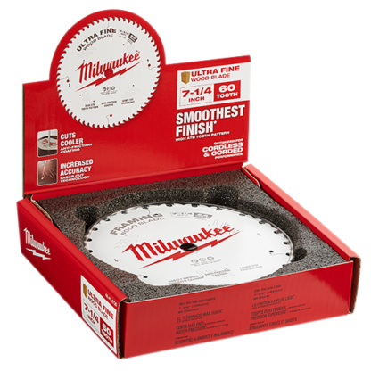 Milwaukee Tool 7-1/4" 60T Ultra Fine Finish Circular Saw Blades Bulk 10 48-41-0730