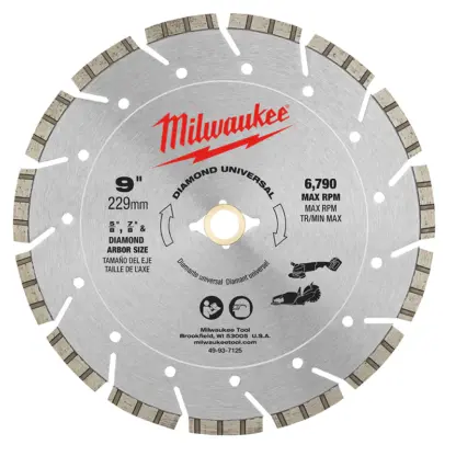 Milwaukee Tool 9" Diamond Universal Cutting Blade 49-93-7125