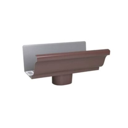 Amerimax Brown 5" Gutter End with Outlet 2501019