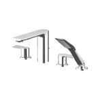 Aquabrass Midtown 4-Piece Deckmount Tub Filler Faucet, Chrome 15018PC