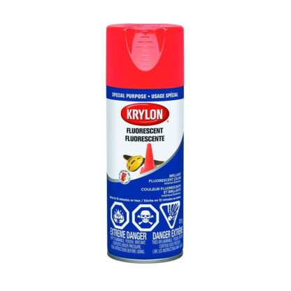 Krylon Fluorescent Spray Paint, Red Orange 454 g 43101