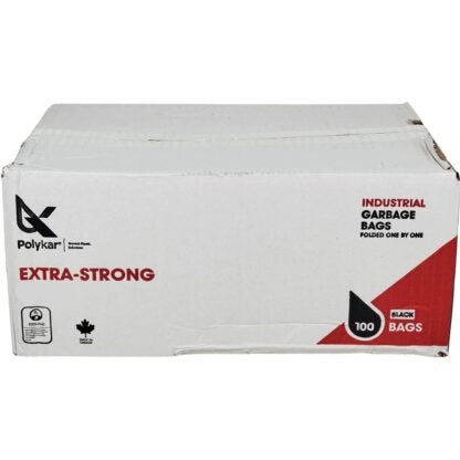 PolyKar 3038EF125 30" x 38" X-Strong Garbage Bag