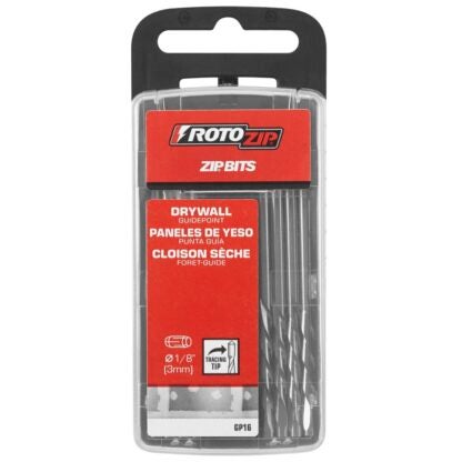 Rotozip GP8 1/8" ZipBits Drywall Guidepoint Bits 8PK