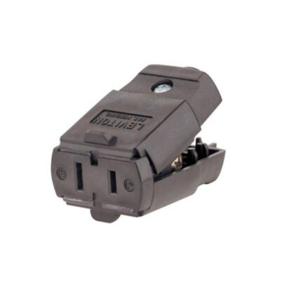 Leviton 00102-017 15 Amp Light-Duty Connector - Black