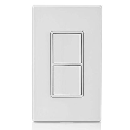 Leviton 05634-740-00W Decora Dual Single-Pole Combination Switch - White