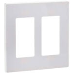 Leviton 80309-722-2GW 2-Gang Decora Screwless Wall Plate - White