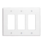 Leviton 80611-0021-OOW 3-Gang Decora Wall Plate - White