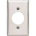 Leviton 84020-001-040 1-Gang Locking Wall Plate - Stainless Steel