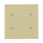 Leviton 86034-001 2-Gang Blank Wall Plate - Ivory