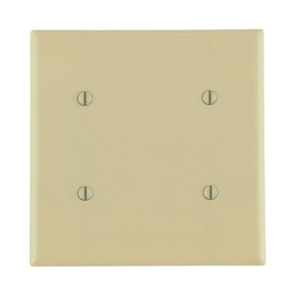 Leviton 86034-001 2-Gang Blank Wall Plate - Ivory