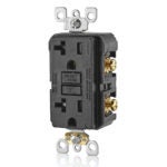 Leviton GFTR2-779-HSE 20 Amp SmartlockPro GFCI Receptacle - Black