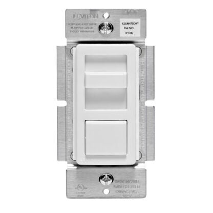 Leviton IPL06-732-10W Decora IllumaTech Universal Dimmer - White