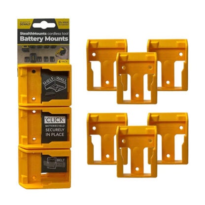 Metalmark BM-DW20-YLW-6 Dewalt Flexvolt Battery Mount - 6PK