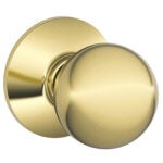 Schlage F10ORB605 Orbit Closet Knob - Bright Brass