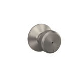 Schlage F40BWE619 Bowery Bath Knob - Satin Nickel