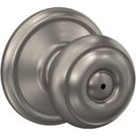 Schlage F40GEO619 Georgian Bath Knob - Satin Nickel