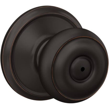 Schlage F40GEO716 Georgian Bath Knob - Aged Bronze