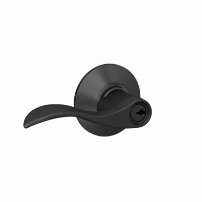 Schlage F51ACC622 Accent Keyed Lever - Matte Black