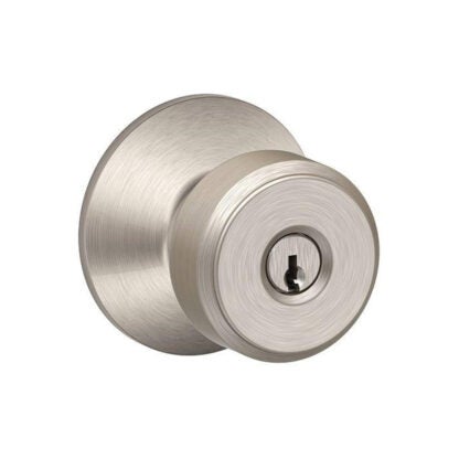 Schlage F51BWE619 Bowery Keyed Knob - Satin Nickel