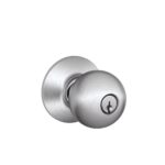 Schlage F51CSVORB626 Orbit Keyed Knob - Satin Chrome