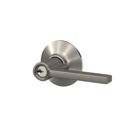 Schlage F51LAT619 Latitude Keyed Lever - Satin Nickel