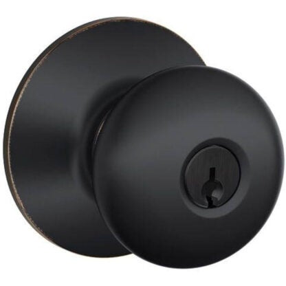 Schlage F51PLY716 Plymouth Keyed Knob - Aged Bronze