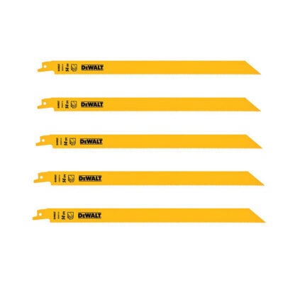 DeWalt DW4838 12" x 14 TPI Bi-Metal Reciprocating Saw Blade - 5PK