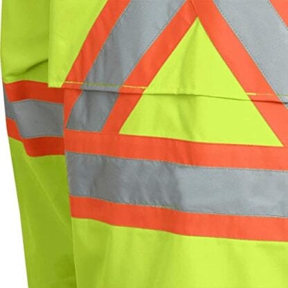 Pioneer V1081360-L Hi-Viz Safety CSA Z96-15 Class 2 Level 2 Rain Jacket - Green - Large