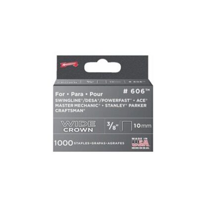 Arrow 606 3/8" Wide Crown Staples - 1000PK