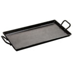 Lodge CRSGR18 Rectangular Griddle Pan - 21 2/5 X 10 1/2, Carbon Steel, Black