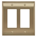 Amerock BP36505BBZ Candler 2-Decora Wall Plate - Golden Champagne