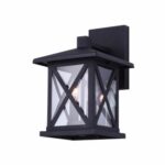 CANARM Elm 2-Light Black Outdoor Wall Light Sconce