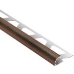 Schluter Systems Rondec Bronze Textured Color-Coated Aluminum 3/8 in. X 8 Ft. 2-1/2 in. Metal Bullnose Tile Edging Trim