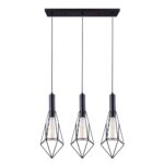 CANARM Greer 3-Light Matte Black Pendant