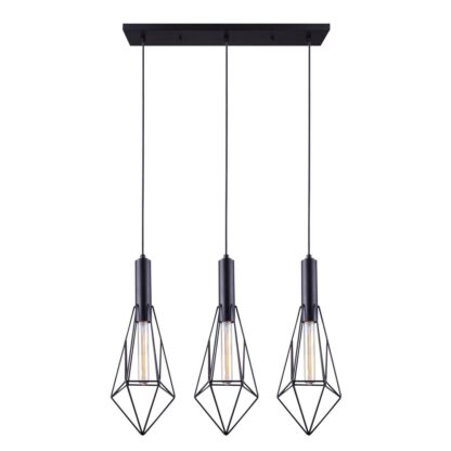 CANARM Greer 3-Light Matte Black Pendant