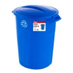 United Solutions 32 Gal. Outdoor Trash Can Recycling in Blue