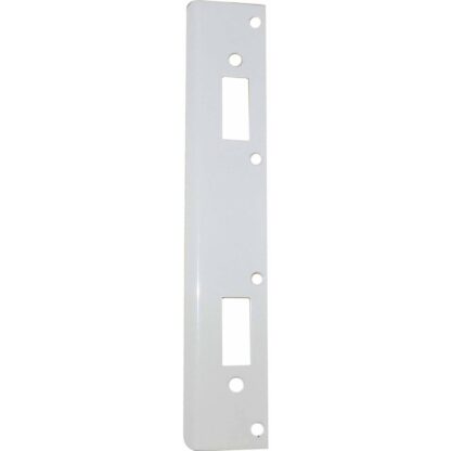 Don-Jo Manufacturing FL 212W4-SL 12 in. Full Lip High Security Strike with 4 in. CTC Latch Holes; Silver Coated