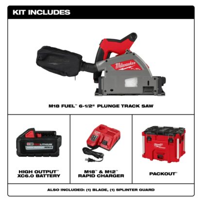 Milwaukee 2831-21 6-1/2" M18 Fuel Plunge Track Saw Kit