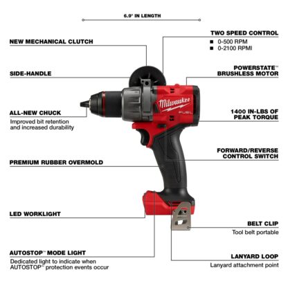 Milwaukee 2904-20 1/2" M18 Fuel Hammer Drill/Driver - Tool Only