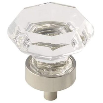 Amerock BP55268CPN 1-5/16" Traditional Cabinet Knob - Clear/Polished Nickel