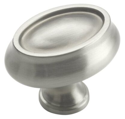 Amerock BP26127G10 1-1/2" Manor Oval Cabinet Knob - Satin Nickel