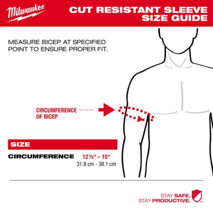 MILWAUKEE TOOL 48-73-9030 16 in. Level 3 Cut Resistant Protective Sleeves