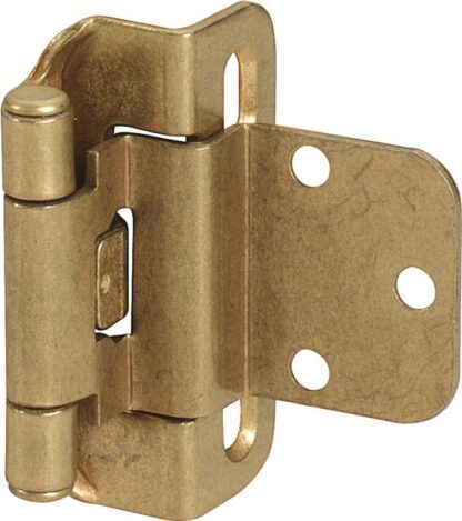 Amerock BPR7565BB 3/8" Inset Partial Wrap Hinge - Burnished Brass