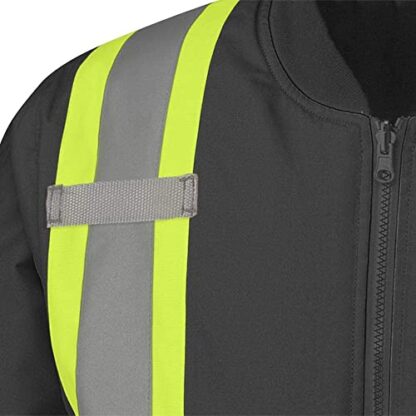 Pioneer V1120470-3XL 6-in-1 Waterproof Winter Hi-Viz Jacket - Black - 3XL