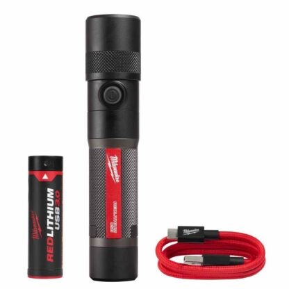 Milwaukee 2161-21 Redlithium USB 1100L Twist Focus Flashlight