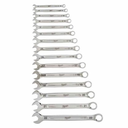 Milwaukee 48-22-9515 Metric Combination Wrench Set - 15PC