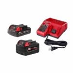 Milwaukee 48-59-1852C M18 18V Lithium-Ion Battery and Charger Starter Kit