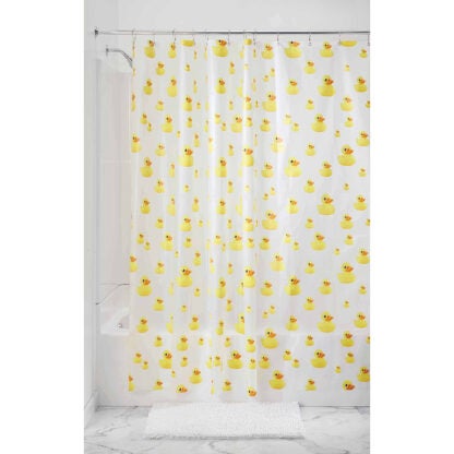 IDesign 72 in. H X 72 in. W Frost Ducks Shower Curtain Vinyl