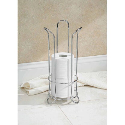 InterDesign Tulip Toilet Tissue Roll Reserve Storage Rack